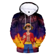 One Piece Anime Monkey D. Luffy Casual Hoodie