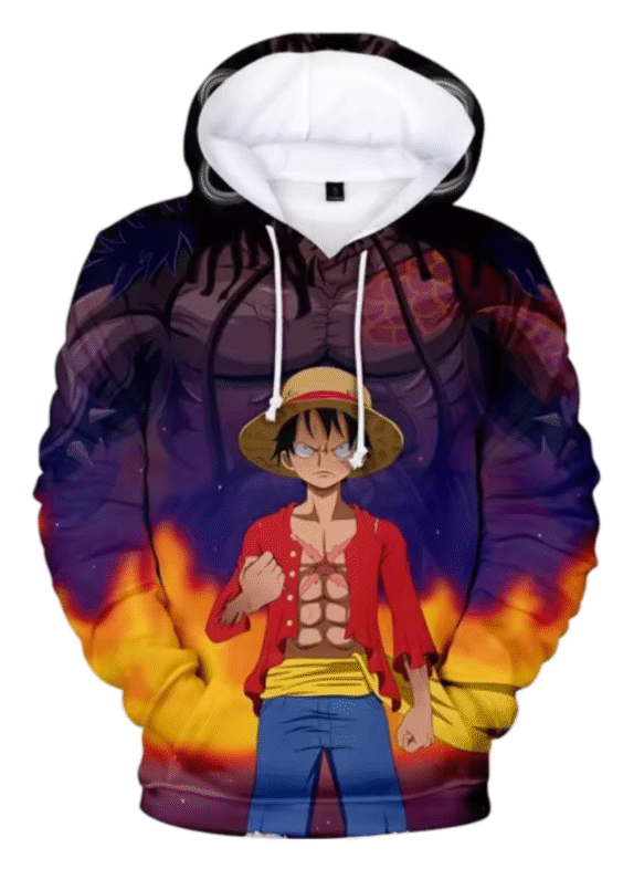 One Piece Anime Monkey D. Luffy Casual Hoodie