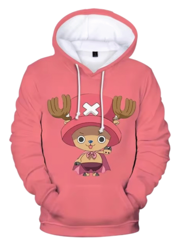 Anime One Piece Tony Tony Chopper Pink Hoodie