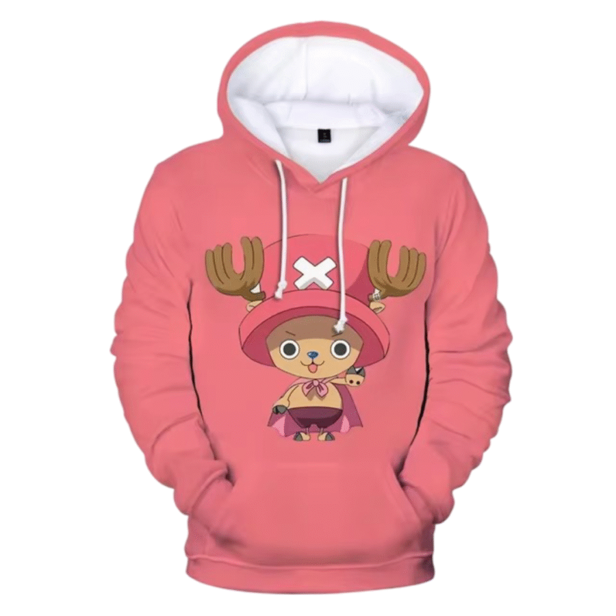 Anime One Piece Tony Tony Chopper Pink Hoodie Anime One Piece Tony Tony Chopper Pink Hoodie