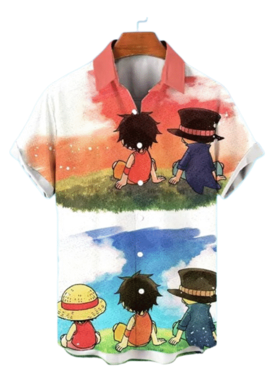 Anime One Piece Luffy And Friends Casual T-Shirt