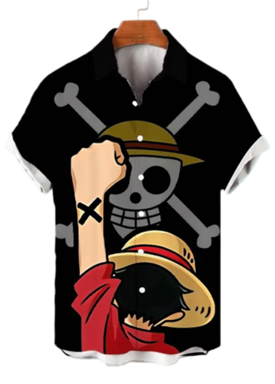Anime One Piece Luffy And Symbol T-Shirt