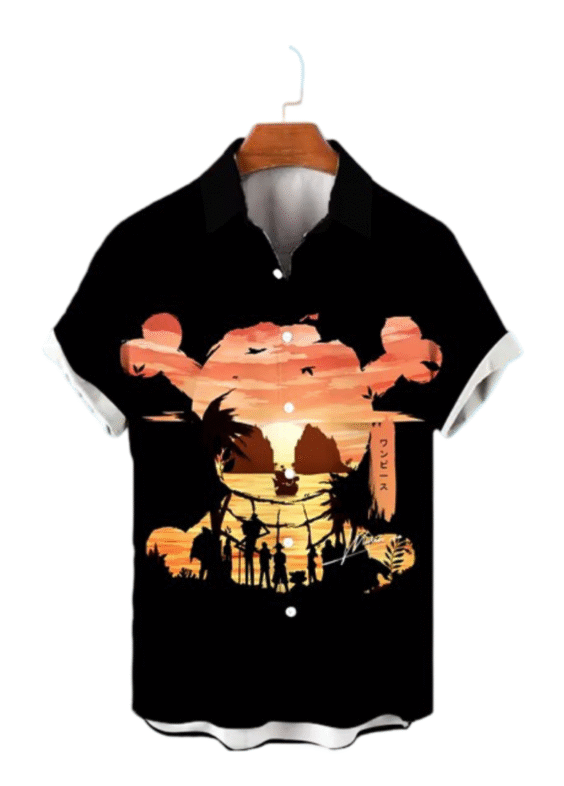 Anime One Piece Straw Hat Crew Silhouette T-Shirt