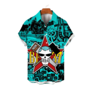 Anime One Piece Franky Skull Logo T-Shirt