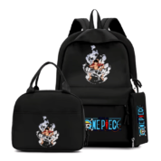 3Pcs One Piece Anime Monkey D. Luffy Backpack