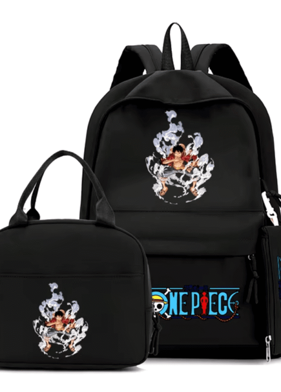 3Pcs One Piece Anime Monkey D. Luffy Backpack