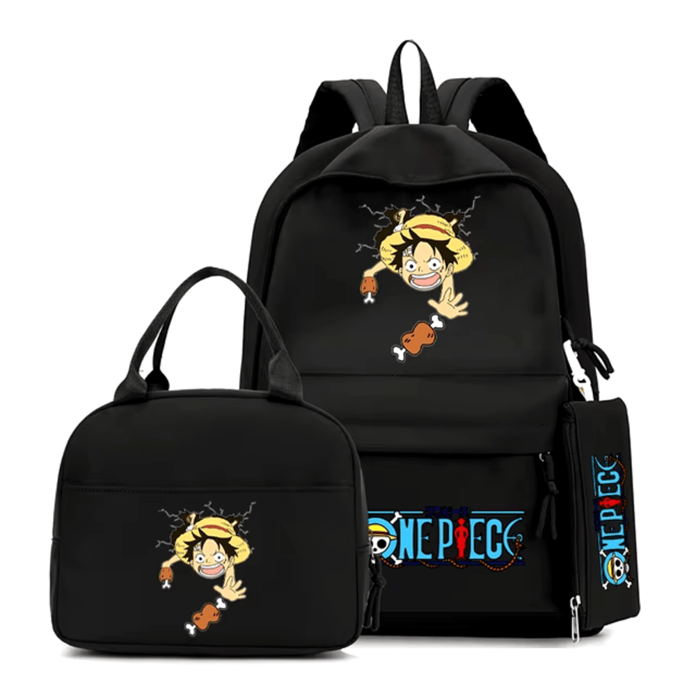 3Pcs/Set Anime One Piece Anime Luffy Backpack 3Pcs/Set Anime One Piece Anime Luffy Backpack