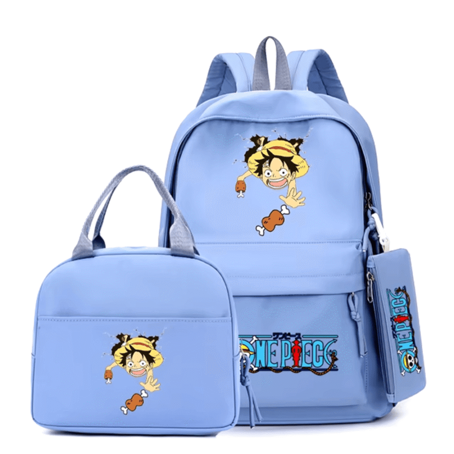3Pcs/Set Anime One Piece Anime Luffy Backpack 3Pcs/Set Anime One Piece Anime Luffy Backpack