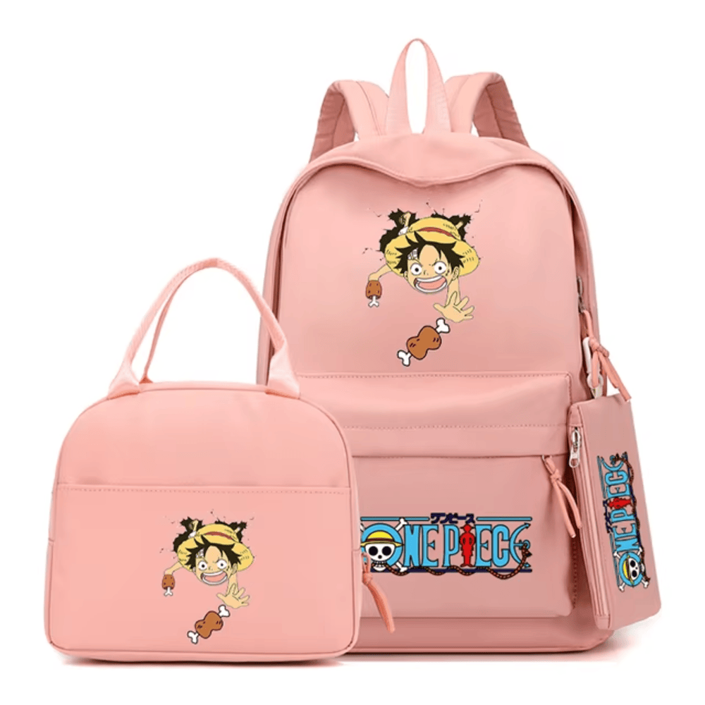 3Pcs/Set Anime One Piece Anime Luffy Backpack 3Pcs/Set Anime One Piece Anime Luffy Backpack