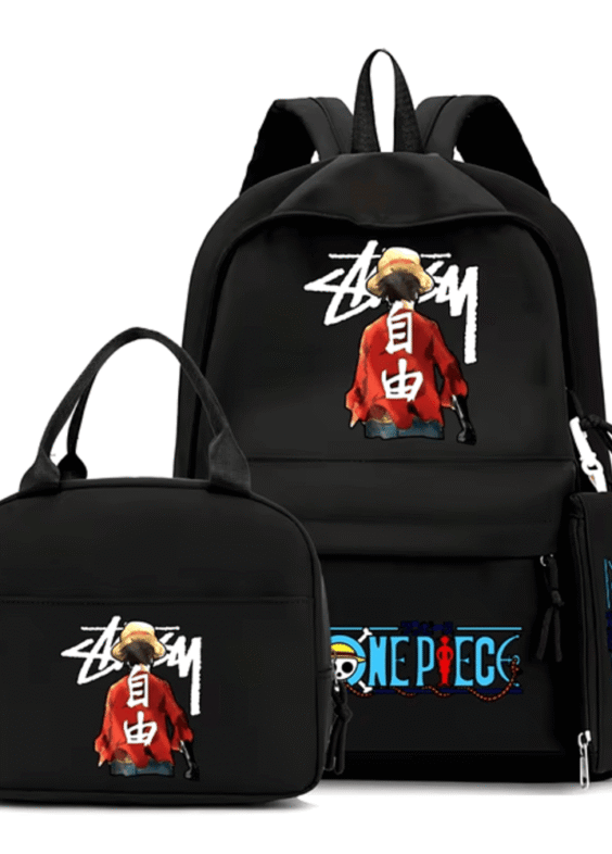 3Pcs/Set One Piece Anime Luffy Backpack