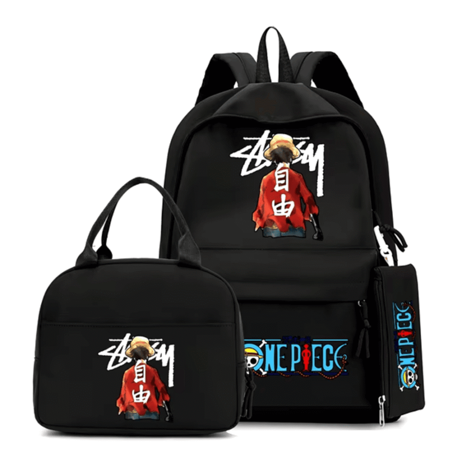 3Pcs/Set One Piece Anime Luffy Backpack 3Pcs/Set One Piece Anime Luffy Backpack