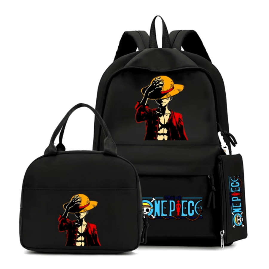 3Pcs/Set One Piece Anime Straw Hat Luffy Backpack 3Pcs/Set One Piece Anime Straw Hat Luffy Backpack