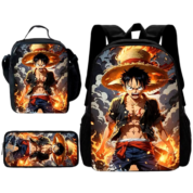 3Pcs/Set Anime One Piece Monkey D. Luffy 3D Backpack