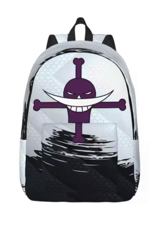 One Piece Anime Whitebeard Pirates Printed Backpack