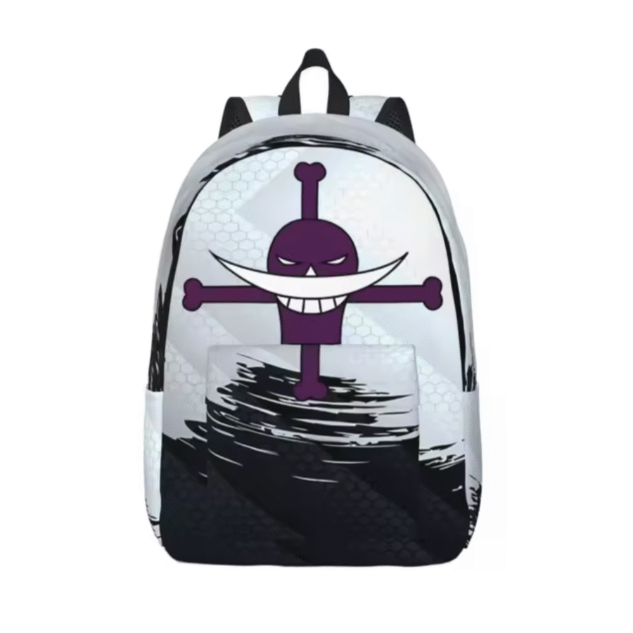 One Piece Anime Whitebeard Pirates Printed Backpack One Piece Anime Whitebeard Pirates Printed Backpack