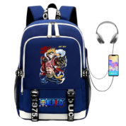 Anime One Piece Luffy Gear 4 USB Charging Backpack