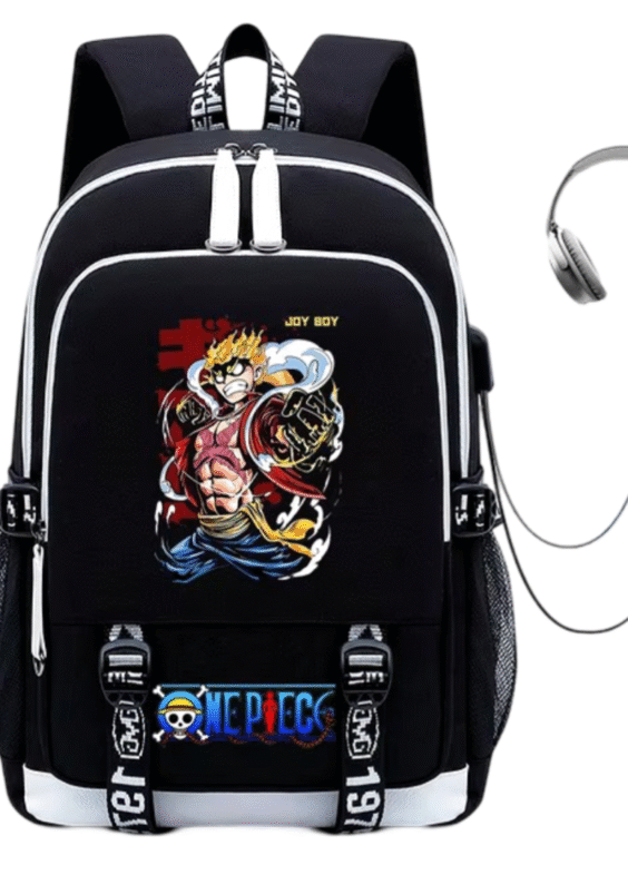 Anime One Piece Luffy Gear 4 USB Charging Backpack