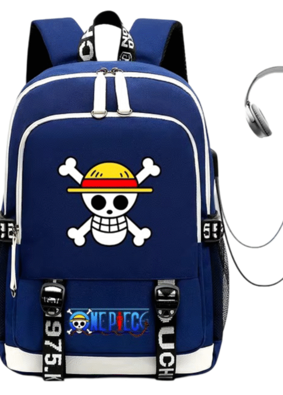 One Piece Anime Straw Hat Pirates USB Charging Backpack