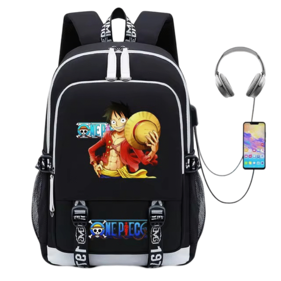 One Piece Monkey D. Luffy Anime Backpack With USB Charging One Piece Monkey D. Luffy Anime Backpack With USB Charging