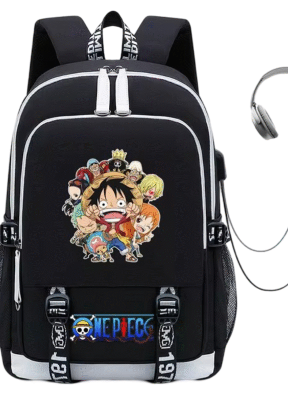 One Piece Anime Character USB Charging Backpack