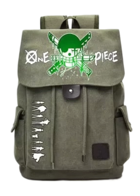 Anime One Piece Zoro Straw Hat Pirate Backpack