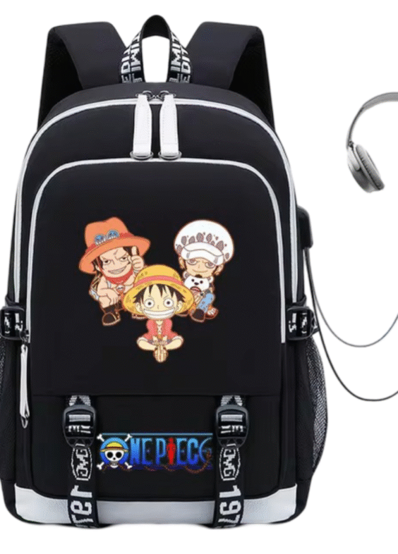 Anime One Piece Luffy And Friends USB Charging Backpack