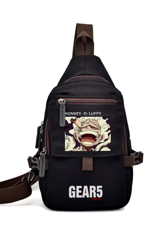 Anime One Piece Monkey D. Luffy Gear 5 Canvas Chest Bag