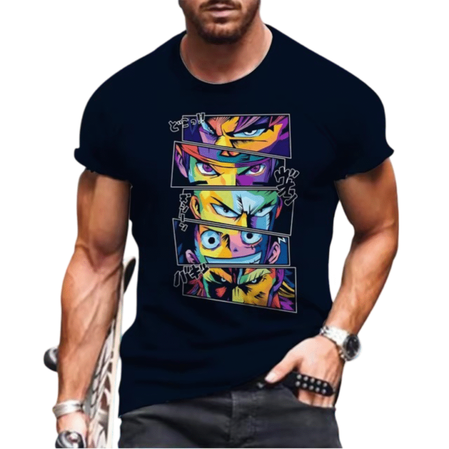 Anime One Piece Pop Art T-Shirt For Men Anime One Piece Pop Art T-Shirt For Men
