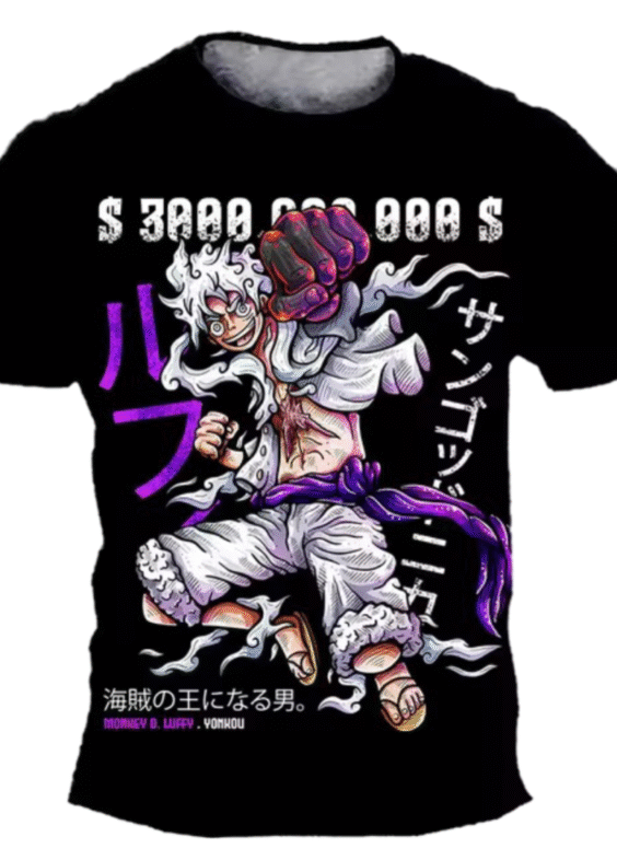 Anime One Piece Monkey D. Luffy Gear 5 T-Shirt