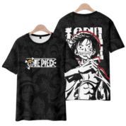 One Piece Anime Luffy Black T-Shirt