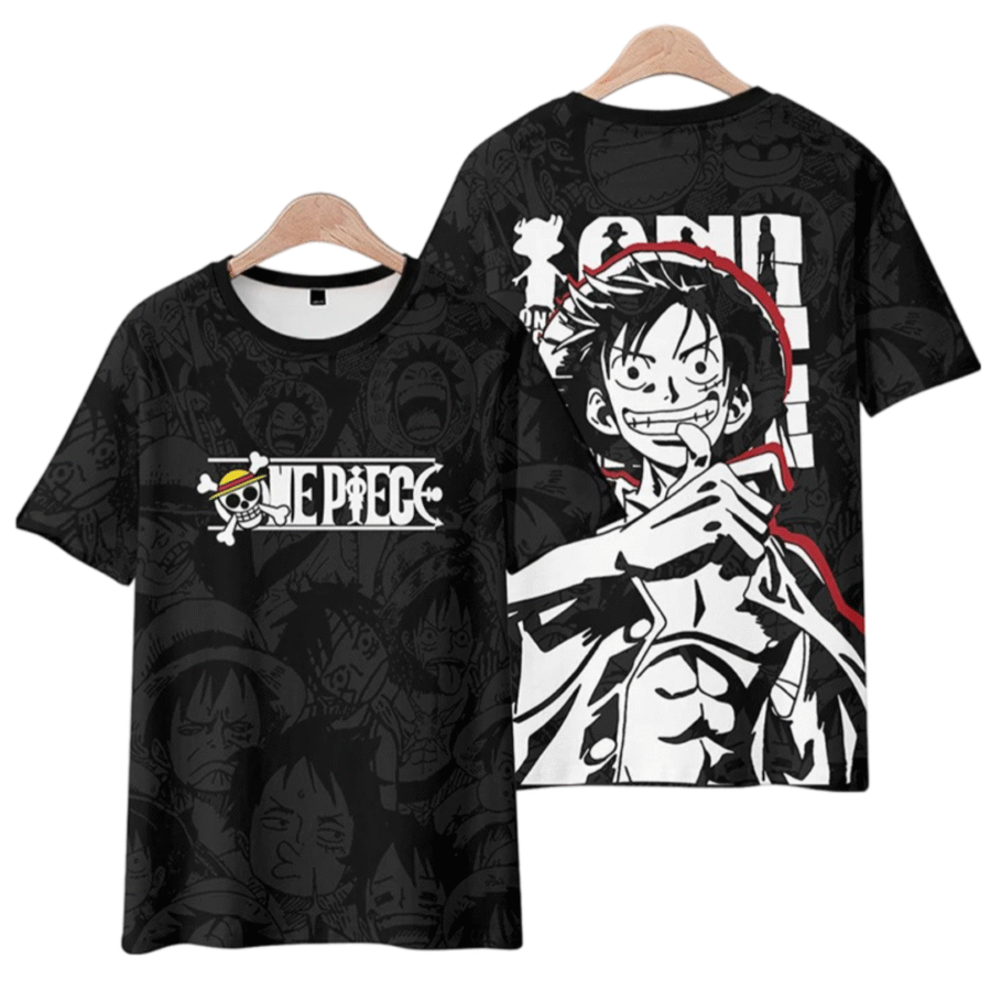 One Piece Anime Luffy Black T-Shirt One Piece Anime Luffy Black T-Shirt