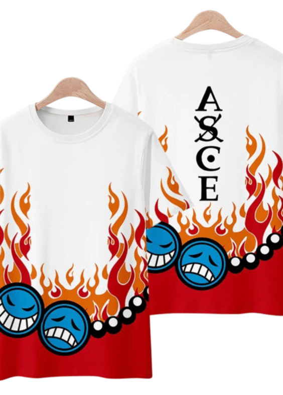 Anime One Piece Portgas D. Ace Casual T-Shirt