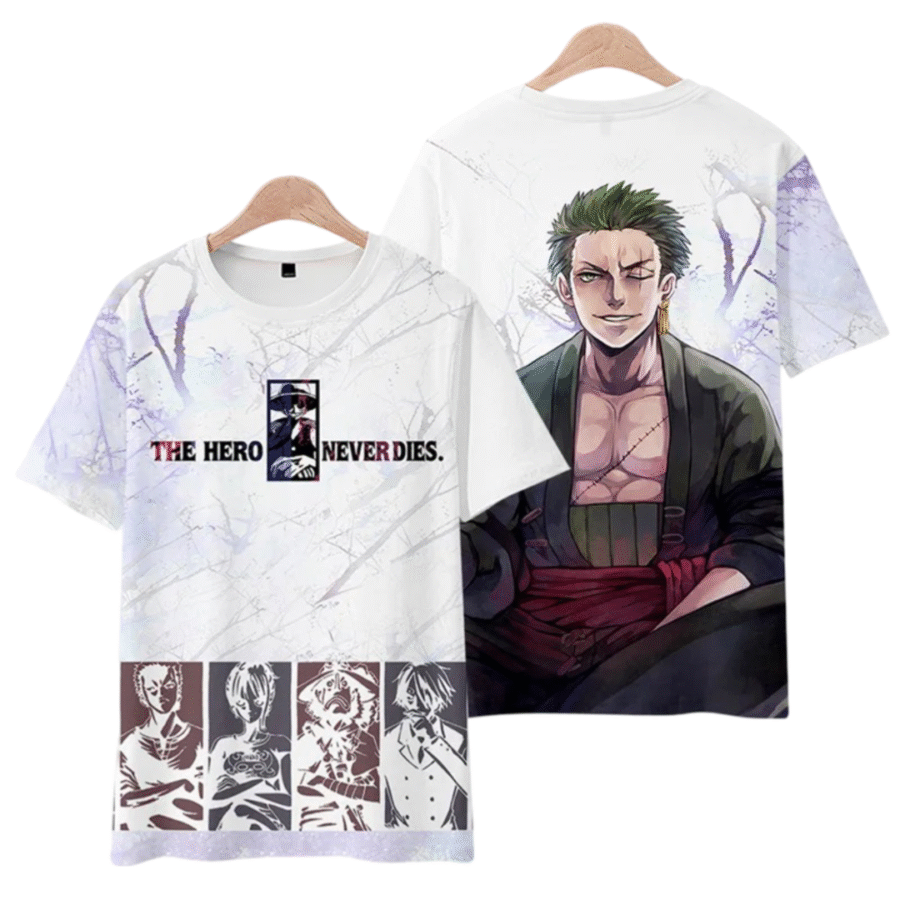 One Piece Roronoa Zoro Short-Sleeve Anime T-Shirt One Piece Roronoa Zoro Short-Sleeve Anime T-Shirt