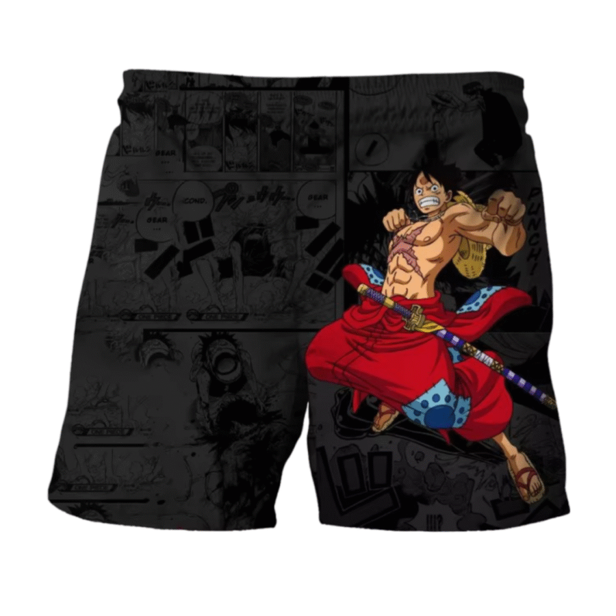 Anime One Piece Monkey D. Luffy Black Shorts Anime One Piece Monkey D. Luffy Black Shorts