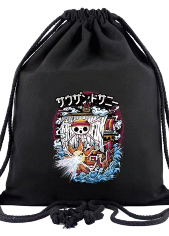 One Piece Anime Thousand Sunny Drawstring Bag