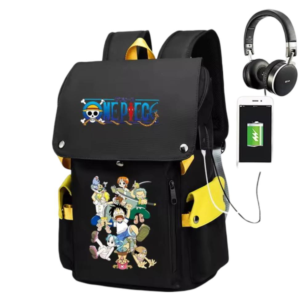 Anime One Piece Backpack With USB Charging Anime One Piece Backpack With USB Charging