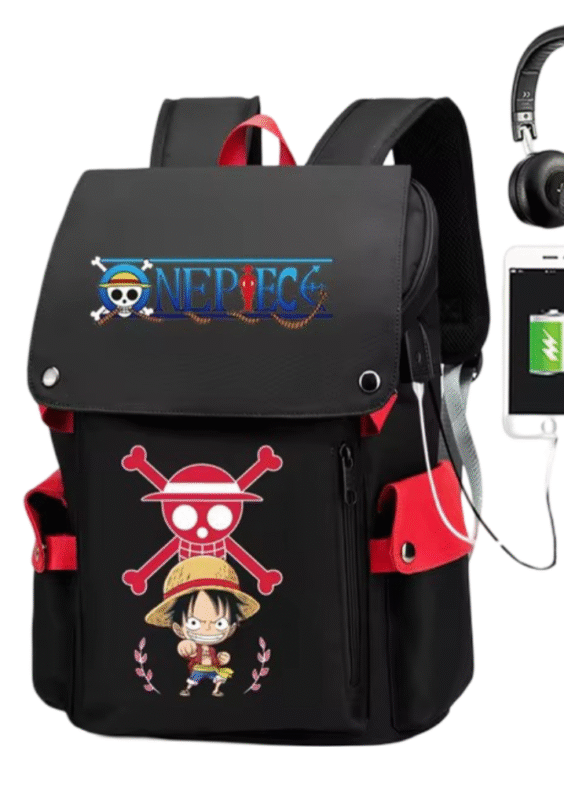One Piece Anime Monkey D. Luffy Backpack With USB Charging