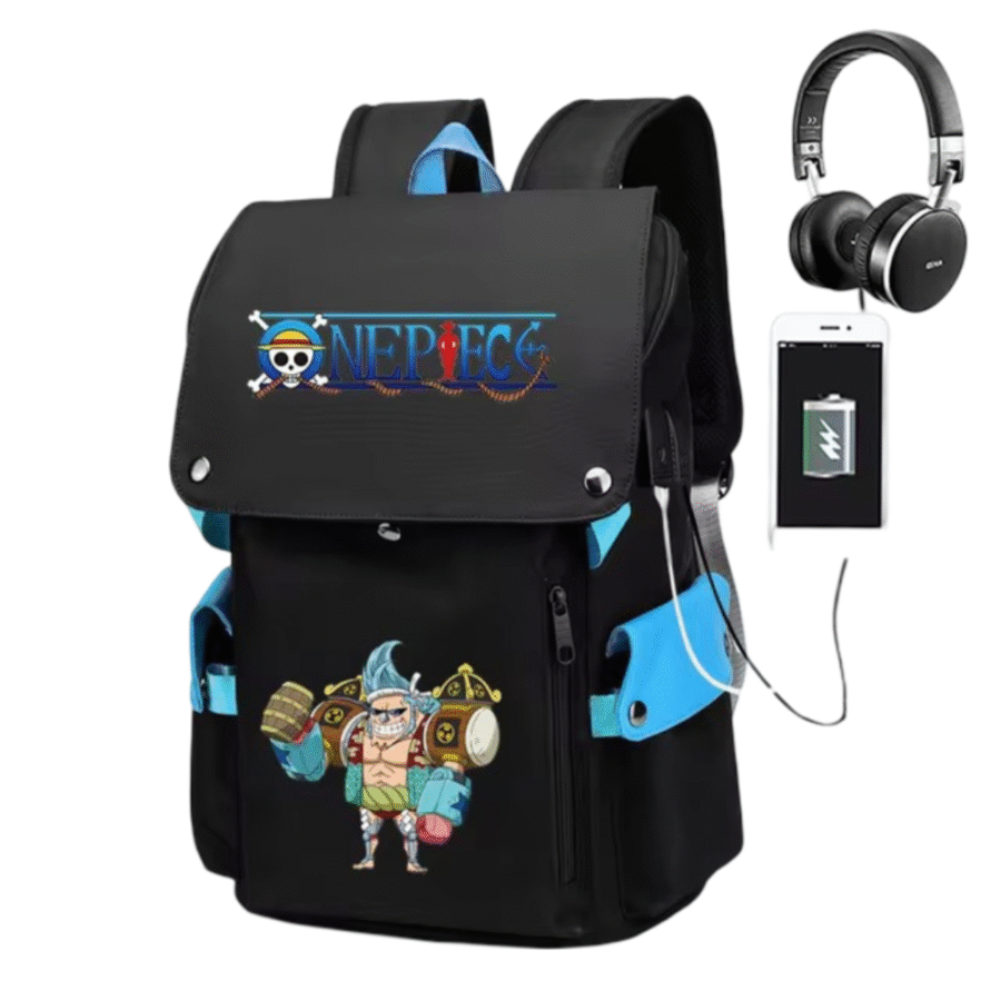 Anime One Piece Franky Backpack With USB Charging Anime One Piece Franky Backpack With USB Charging