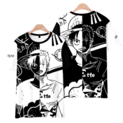 Anime One Piece Luffy And Zoro T-Shirt