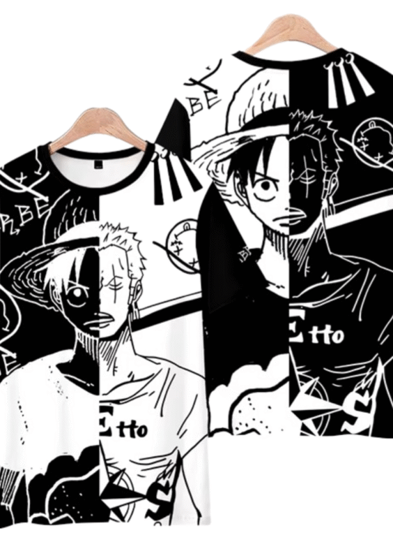 Anime One Piece Luffy And Zoro T-Shirt