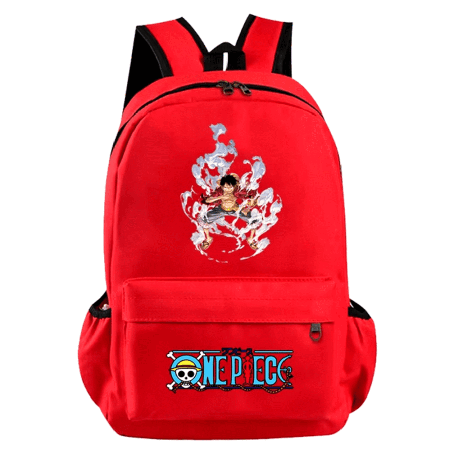 One Piece Anime Monkey D. Luffy Red Color Schoolbag One Piece Anime Monkey D. Luffy Red Color Schoolbag