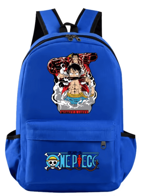 One Piece Anime Monkey D. Luffy Blue Color Schoolbag
