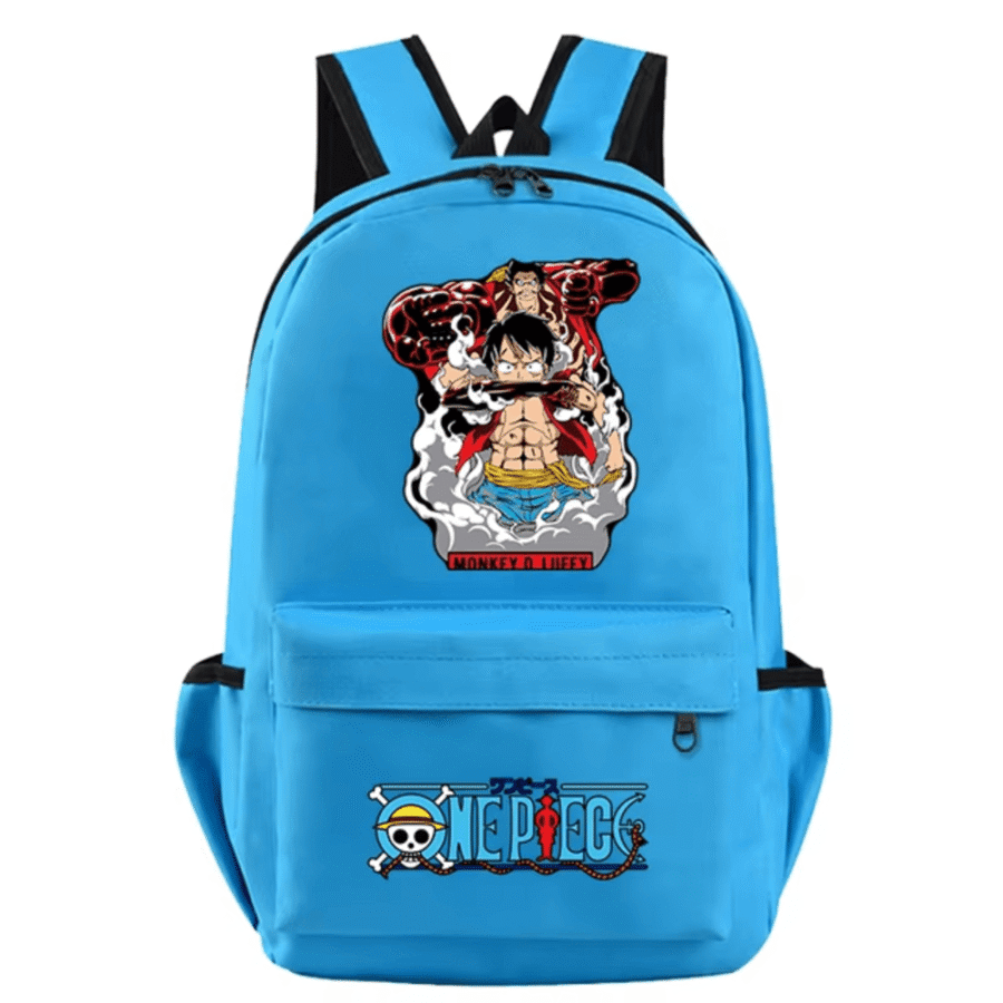 Anime One Piece Monkey D. Luffy Blue Color Schoolbag Anime One Piece Monkey D. Luffy Blue Color Schoolbag