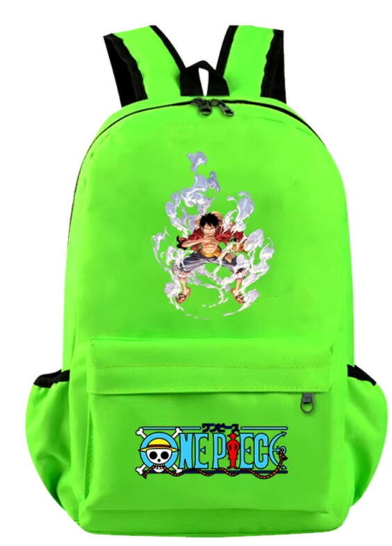 One Piece Anime Monkey D. Luffy Green Color Schoolbag