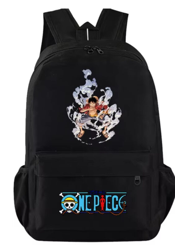One Piece Anime Monkey D. Luffy Black Color Schoolbag