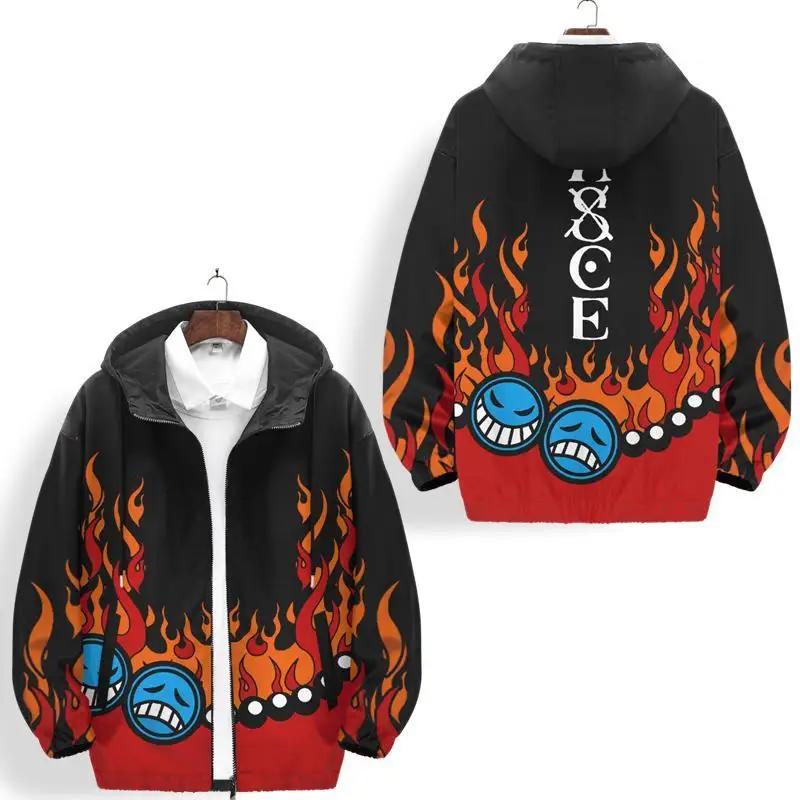 Anime One Piece Portgas D. Ace Hoodie Anime One Piece Portgas D. Ace Hoodie