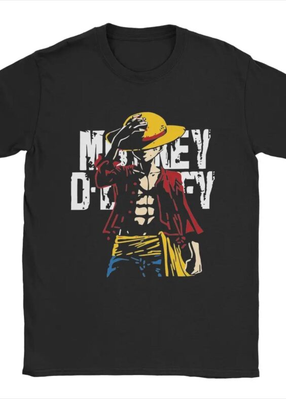 Anime One Piece Monkey D. Luffy Printed T-Shirt For Men