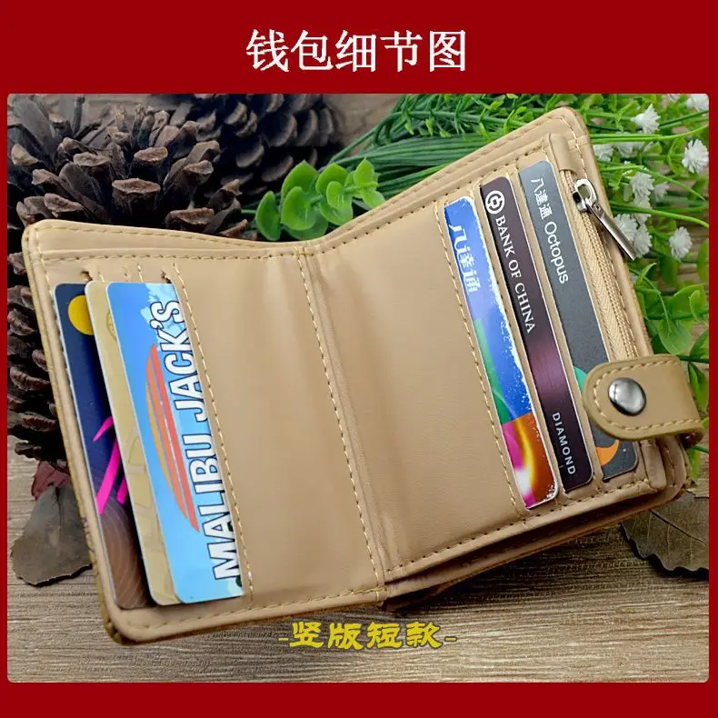 My Hero Academia Anime Pu Leather Men Wallet Rfid Anti-Magnetic Credit Cards Holder with Organizer Coin Pocket Money Clips Purse