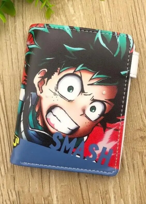 My Hero Academia Anime Pu Leather Men Wallet Rfid Anti-Magnetic Credit Cards Holder with Organizer Coin Pocket Money Clips Purse (Copy)