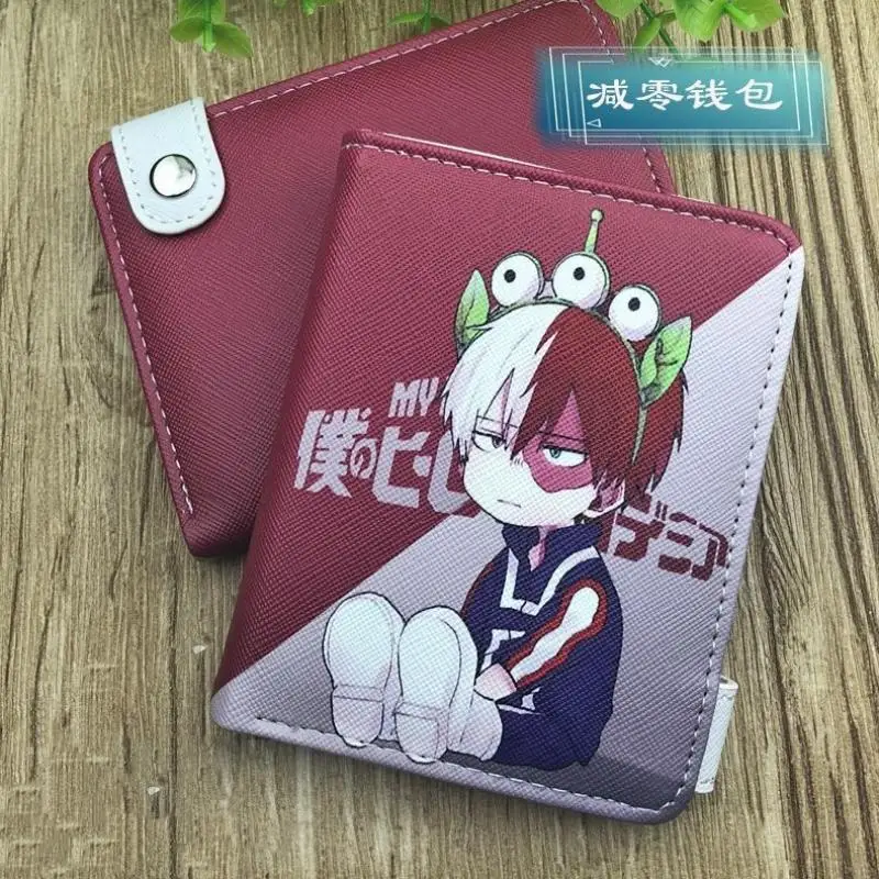 My Hero Academia Anime Pu Leather Men Wallet Rfid Anti-Magnetic Credit Cards Holder with Organizer Coin Pocket Money Clips Purse